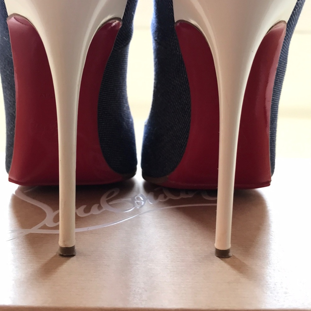 ❌SOLD❌Christian Louboutin So Kate’s Denim 120mm - Picture 6 of 6